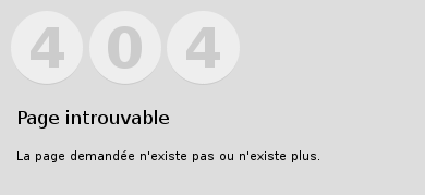 Erreur 404 système
